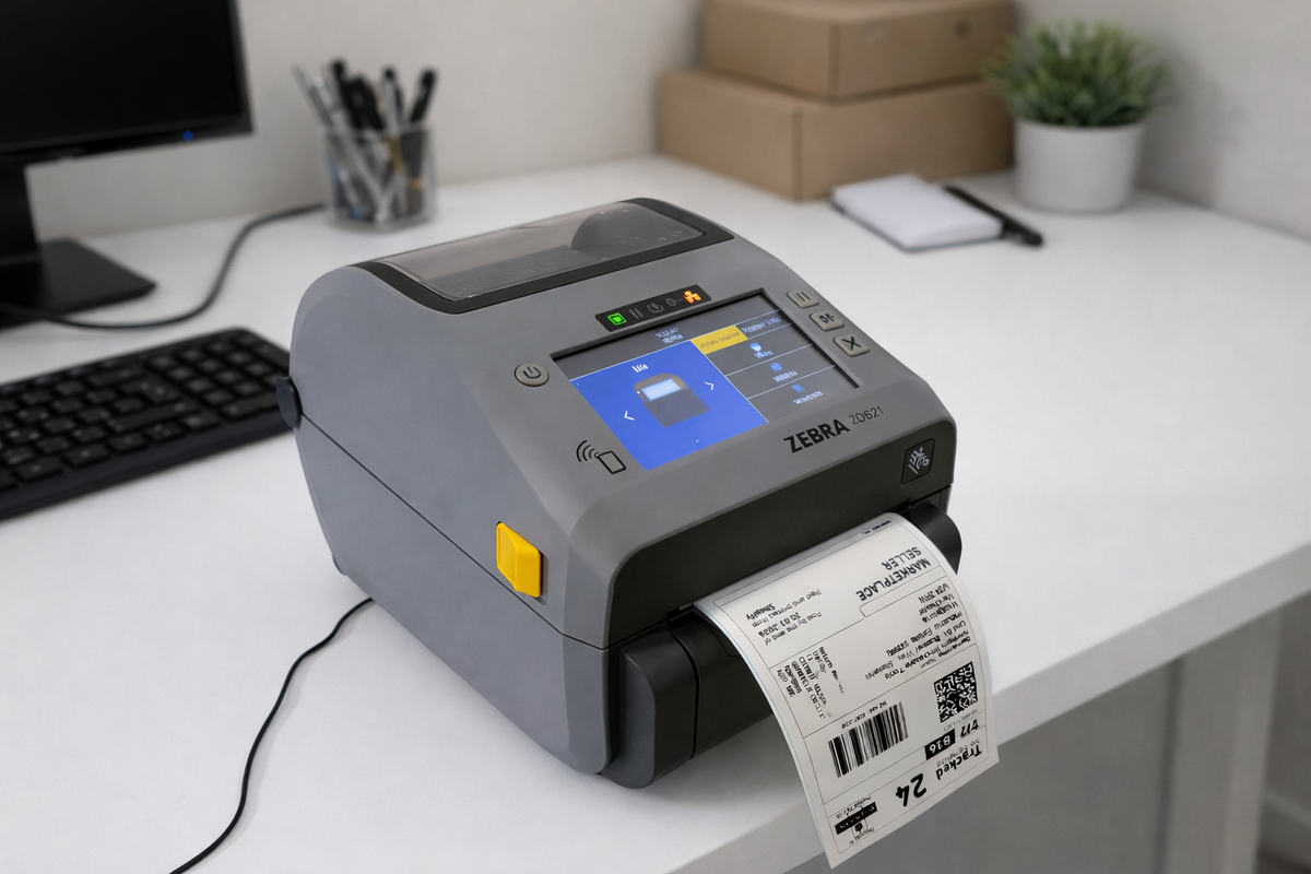 Zebra ZD621 Thermal Label Printer ZD6A142 – D11L01EZ Touchscreen | Bluetooth | WiFi | USB